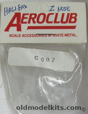 Aeroclub 1/72 Halifax Z Nose Canopy, C007 plastic model kit